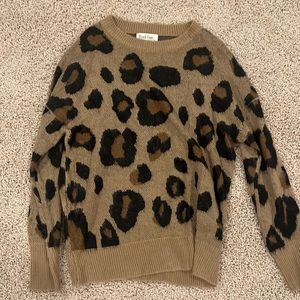 leopard sweater from peach lane boutique - new condition